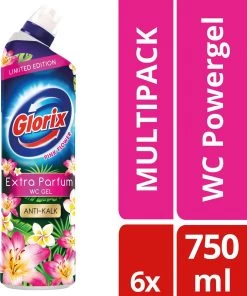 Glorix WC Powergel Toiletreiniger Pink Flower - 6 X 750 Ml - Voordeelverpakking -Schoonmaakartikelen Winkel 1003x1200 1