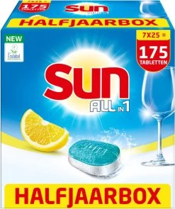 SUN® Sun All-In-1 Citroen Vaatwastabletten - 7 X 24 Tabletten - Voordeelverpakking -Schoonmaakartikelen Winkel 1006x1200 5