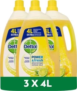 Dettol - Power & Fresh - Allesreiniger - Citrus - 3 X 4 Liter 11 Dettol - Power & Fresh - Allesreiniger - Citrus - 3 X 4 Liter -Schoonmaakartikelen Winkel 1014x1200 3