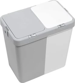 Motek® - Wasmand - 2 Vakken Met Deksel - Met Touch Deksel - Gemaakt Van 100% Gerecycled Kunststof - 80 L - Wasmand Met Deksel - Wassorteerder - Grijs - Wit 16 Motek® - Wasmand - 2 Vakken Met Deksel - Met Touch Deksel - Gemaakt Van 100% Gerecycled Kunststof - 80 L - Wasmand Met Deksel - Wassorteerder - Grijs - Wit -Schoonmaakartikelen Winkel 1072x1200 4
