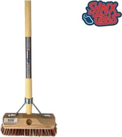 Synx Tools Luiwagen Union Mix Nylon Extra Hard 22cm - Tegel Bezem Schrobber- Bezemsteel - Schoonmaakbezem - Schrobborstels - Bezems Met Steel 150 Cm -Schoonmaakartikelen Winkel 1073x1200