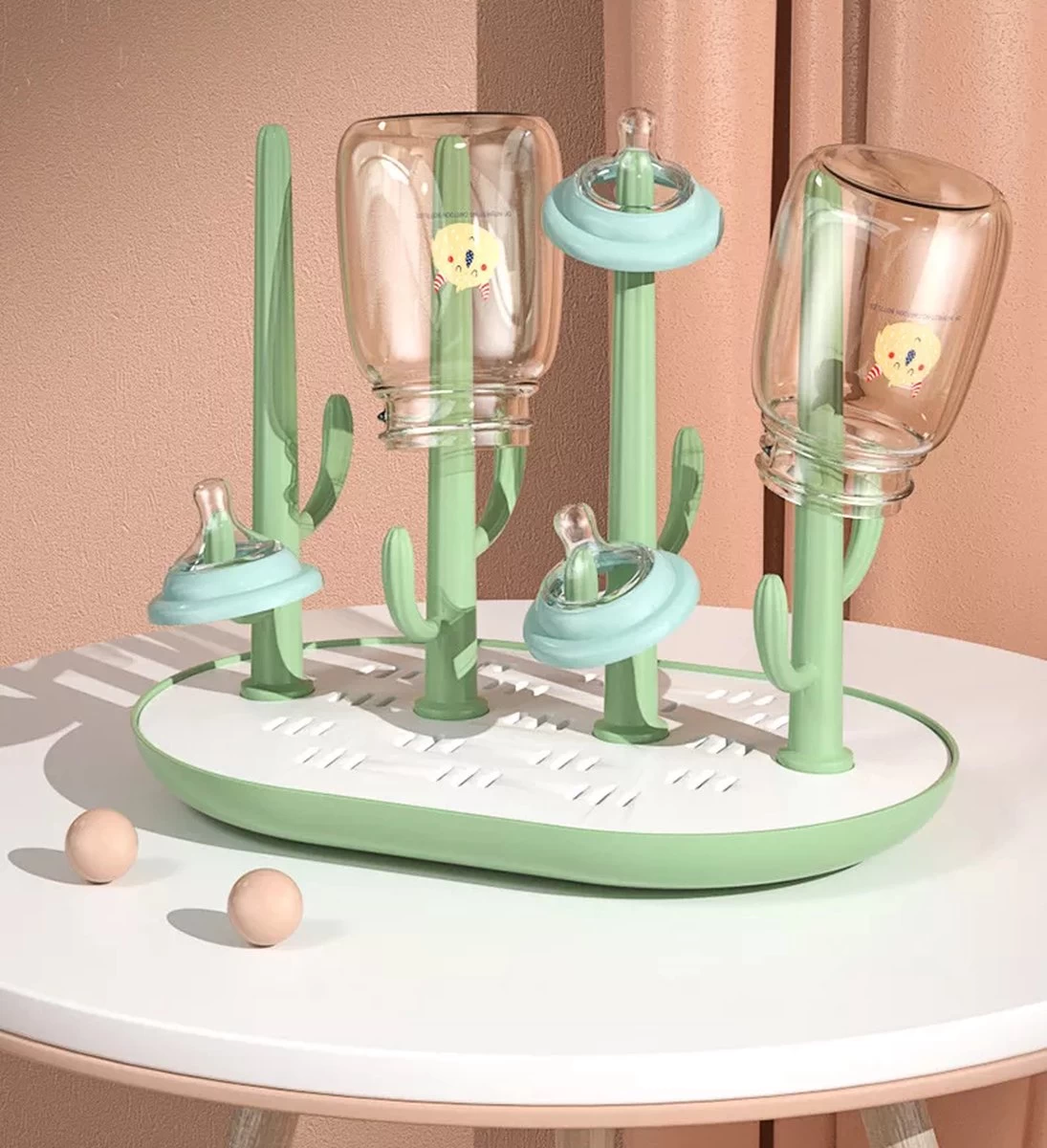 Merkloos Flessen Droogrek - Baby Flessenrek - Afdruiprek - Groen - Drying Rack - Bidon - Babyfles 3 Merkloos Flessen Droogrek - Baby Flessenrek - Afdruiprek - Groen - Drying Rack - Bidon - Babyfles