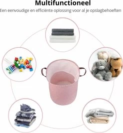 MAESON Wasmand Met Deksel - Opvouwbaar - Waterdicht - 72 L - Opbergmand Kinderkamer - Roze -Schoonmaakartikelen Winkel 1109x1200 2