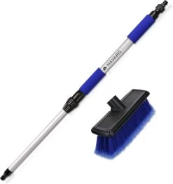 Navaris Telescopische Autowasborstel - Watergevoerde Wasborstel Voor Auto's En Ramen Met Uitschuifbare Lange Handgreep En Zachte Haren - Blauw -Schoonmaakartikelen Winkel 1129x1200 2
