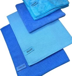 Droogdoek Set 2 Droogdoeken + 2 Microvezel Schoonmaakdoeken