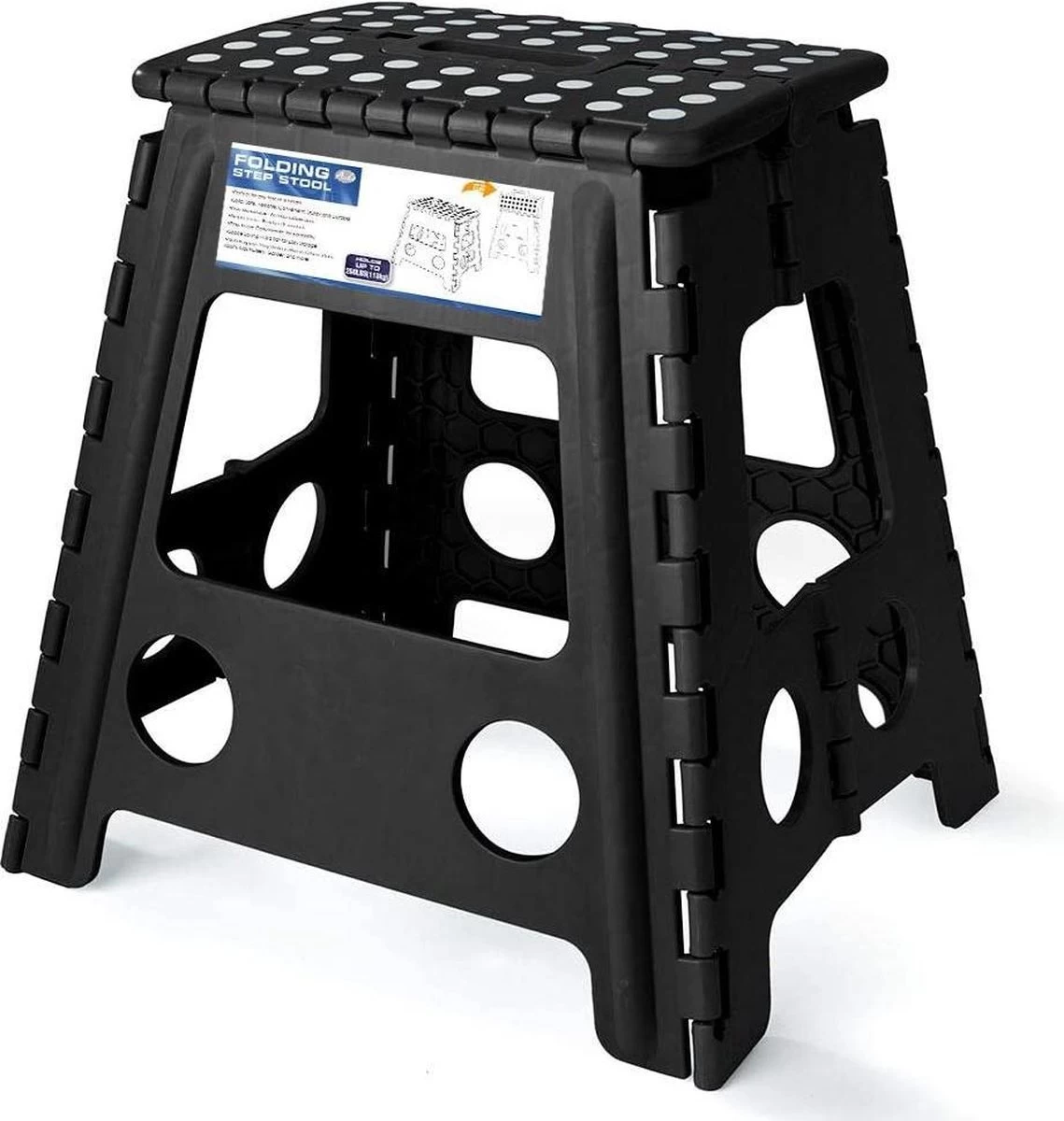 Buxibo - Kruk - Krukje - Keukentrap - Keukentrapje - Opvouwbaar Trapje - Keuken/Badkamer/Schuur Trapje - 29 X 24 X 40cm 3 Buxibo - Kruk - Krukje - Keukentrap - Keukentrapje - Opvouwbaar Trapje - Keuken/Badkamer/Schuur Trapje - 29 X 24 X 40cm