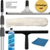 4,5 METER Zeemset Professionele Rvs Raamwisser 45 Cm + Inwasser En Telescoopsteel Ramenwassen 4,5 Meter Vensterwisser