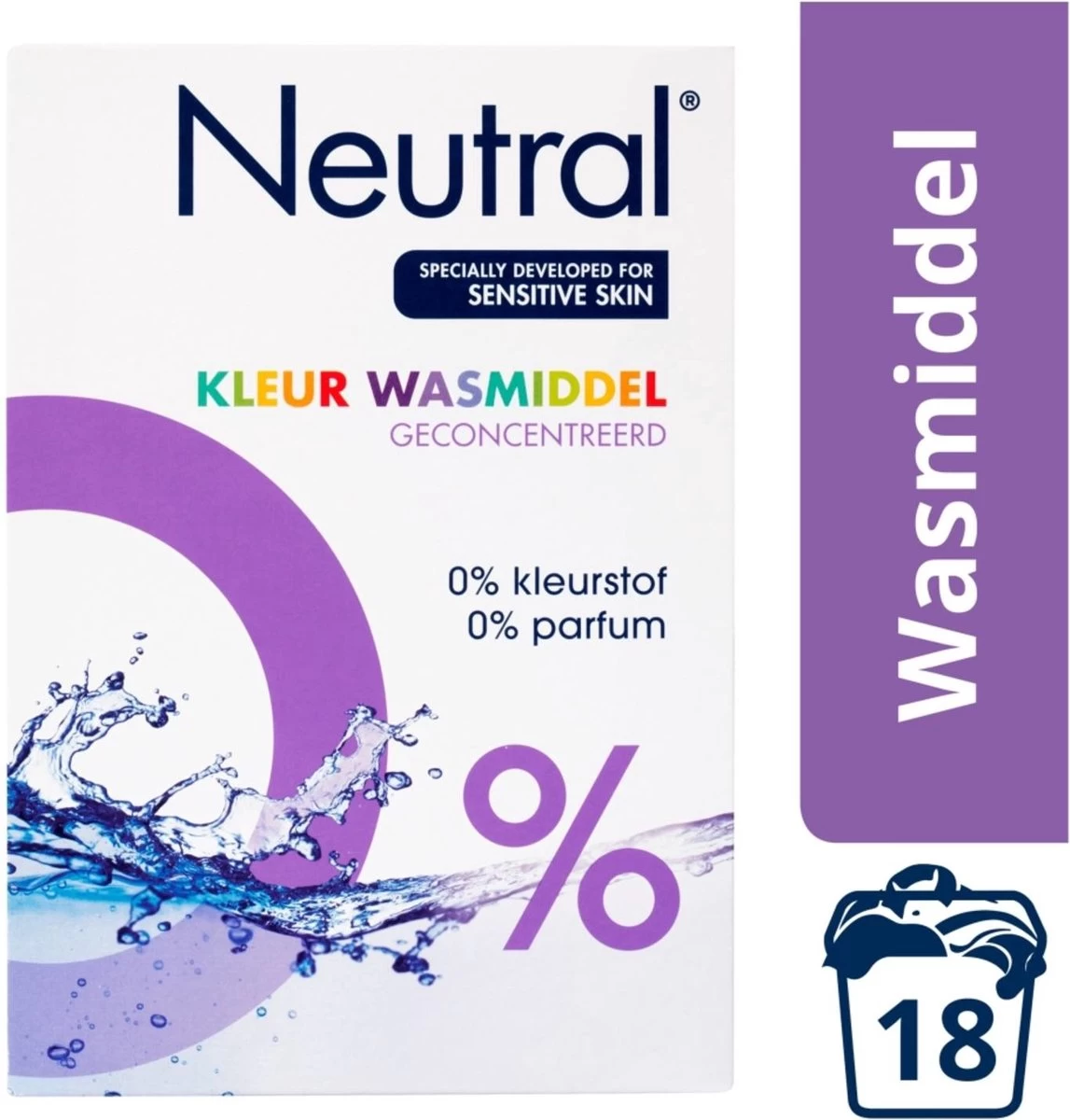 Neutral 0% Kleur Parfumvrij Waspoeder - 18 Wasbeurten - 1,188 Kg - Wasmiddel 3 Neutral 0% Kleur Parfumvrij Waspoeder - 18 Wasbeurten - 1,188 Kg - Wasmiddel