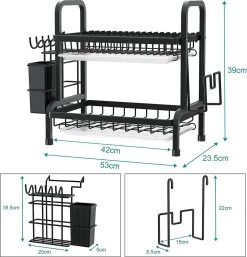 Dish Drying Rack Drainer Afdruiprek Metaal Afvoerafdruiprek Met Druppelbak Black Decker Droogrek Zwart Afdruiprek Brabantiaafdruiprek Metaal Muur -Schoonmaakartikelen Winkel 1154x1200 1