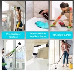 Merkloos Scrubclean Elektrische Schoonmaakborstel-7 In 1 Schrobber Met Steel-2 Standen Poetsmachine-max 130cm-badkamer/keuken/auto +gratis Houder -Schoonmaakartikelen Winkel 1159x1200 3