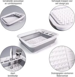 Amazy Afdruiprek Opvouwbaar & Bpa-vrij - Afdruiprek Voor Het Drogen Van Bestek, Borden, Glazen & Flessen - Afdruipmat In Grijs-wit Van Kunststof & Silicone Voor Gootsteen, Spoelbakken, Keuken 13 Amazy Afdruiprek Opvouwbaar & Bpa-vrij - Afdruiprek Voor Het Drogen Van Bestek, Borden, Glazen & Flessen - Afdruipmat In Grijs-wit Van Kunststof & Silicone Voor Gootsteen, Spoelbakken, Keuken -Schoonmaakartikelen Winkel 1160x1200 2