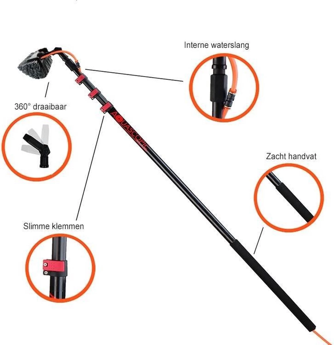 Aquascopic - Telescoopsteel Set Met Borstel - 5,4 M 7 Aquascopic - Telescoopsteel Set Met Borstel - 5,4 M - Afbeelding 5