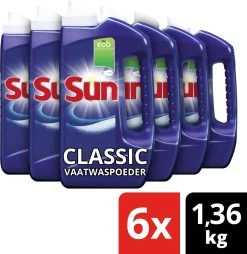 SUN® Sun Classic Normaal Vaatwaspoeder - 6 X 80 Wasbeurten - Voordeelverpakking 12 SUN® Sun Classic Normaal Vaatwaspoeder - 6 X 80 Wasbeurten - Voordeelverpakking -Schoonmaakartikelen Winkel 1169x1200 2