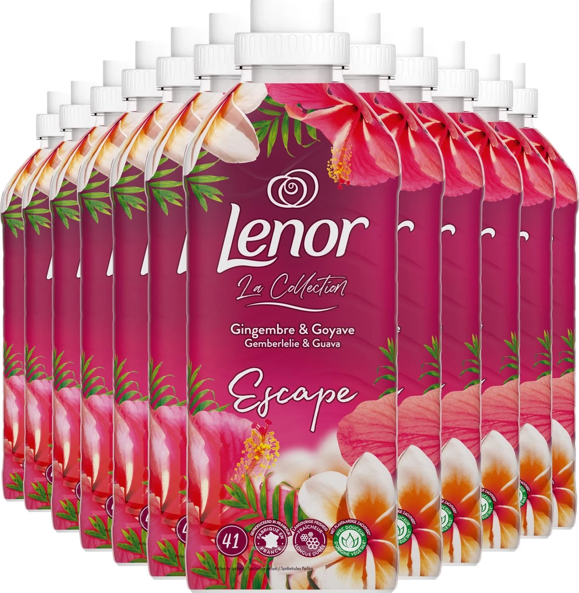 Lenor Gemberlelie En Guave - Wasverzachter - 12 X 41 Wasbeurten Voordeelverpakking 3 Lenor Gemberlelie En Guave - Wasverzachter - 12 X 41 Wasbeurten Voordeelverpakking