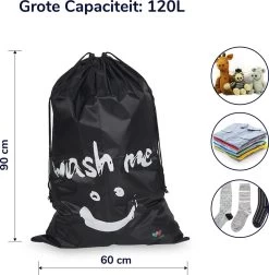 Wonair - Grote Waszak - Laundry Bag - Wash Me - 60x90cm - Zwart - Met Trekkoord 17 Wonair - Grote Waszak - Laundry Bag - Wash Me - 60x90cm - Zwart - Met Trekkoord -Schoonmaakartikelen Winkel 1178x1200 1