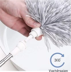 Fain® Plumeau Met Telescoopsteel – Grijs – 80 Tot 240 Cm - Uitschuifbaar – Wasbaar - Flexibel 360° Draaibaar – Duster - Microvezel Ragebol -Schoonmaakartikelen Winkel 1181x1200 8