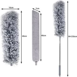 Eleganca Telescopische Plumeau Met Telescoopsteel Met 2 Koppen - 84 Tot 250 Cm - Uitschuifbaar - Ragebol - Stoffer - Lichtgewicht 10 Eleganca Telescopische Plumeau Met Telescoopsteel Met 2 Koppen - 84 Tot 250 Cm - Uitschuifbaar - Ragebol - Stoffer - Lichtgewicht -Schoonmaakartikelen Winkel 1190x1200 7