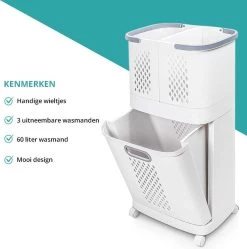 Sens Design Wasmanden Met Deksel - Wassorteerder 3 Vakken Op Wieltjes -Schoonmaakartikelen Winkel 1190x1200 8
