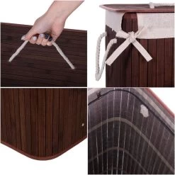 Springos Wasmand | Met Deksel | Opvouwbaar | 72 Liter | Met Uitneembare Waszak | Wasmand | Bruin -Schoonmaakartikelen Winkel 1198x1200 27