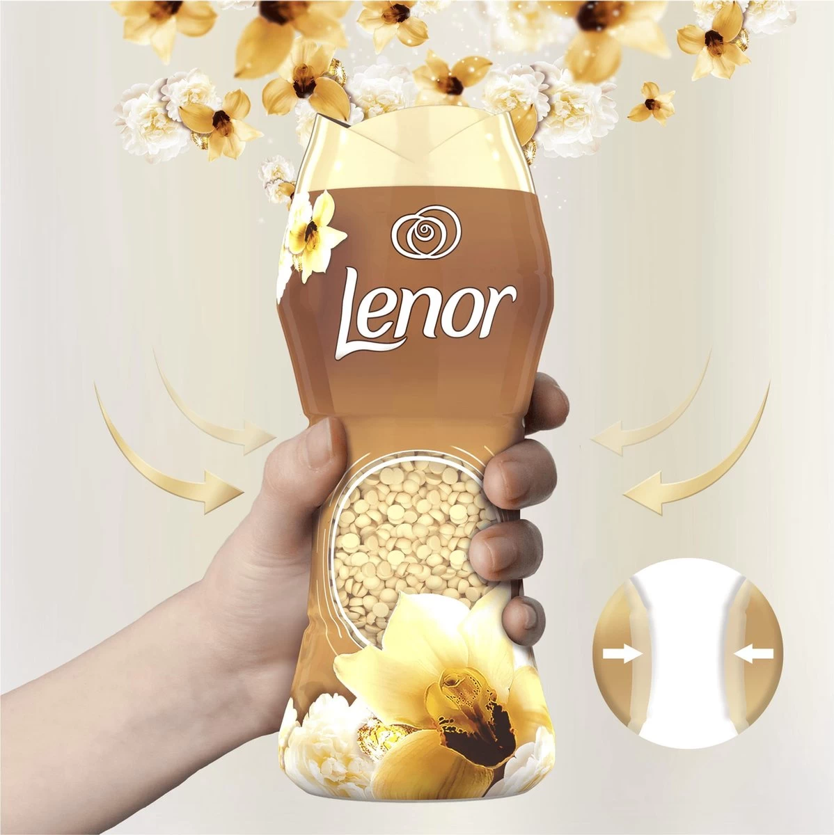 Lenor Geurbooster Gouden Orchidee - Geurparels - 6x16 Wasbeurten - Voordeelverpakking 8 Lenor Geurbooster Gouden Orchidee - Geurparels - 6x16 Wasbeurten - Voordeelverpakking - Afbeelding 6