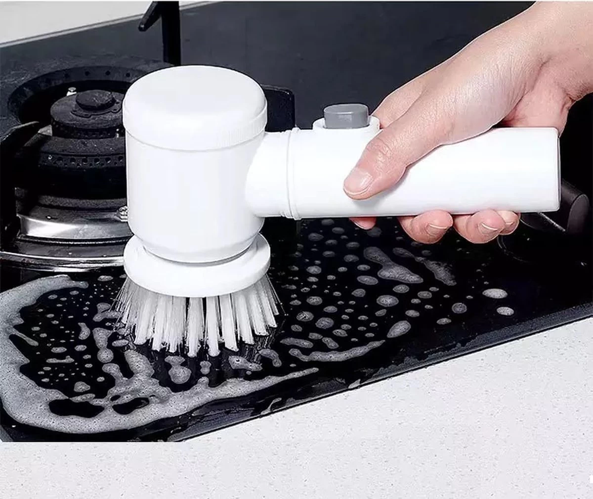 Apeiron Elektrische Schoonmaakborstel - Poetsmachine - Poliermachine - Schrobborstel - Handborstel - Werkborstel - Schrobber - Boorborstel - Wasborstel - Schoonmaakmiddelen - Reinigingsborstel - 3 Opzetstukken 18 Apeiron Elektrische Schoonmaakborstel - Poetsmachine - Poliermachine - Schrobborstel - Handborstel - Werkborstel - Schrobber - Boorborstel - Wasborstel - Schoonmaakmiddelen - Reinigingsborstel - 3 Opzetstukken - Afbeelding 16