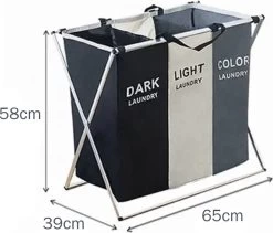 Moderne Wasmand Met 3 Vakken - Aluminium Wassorteerder - Opvouwbaar - 118L - Laundry Basket 9 Moderne Wasmand Met 3 Vakken - Aluminium Wassorteerder - Opvouwbaar - 118L - Laundry Basket -Schoonmaakartikelen Winkel 1200x1027 2