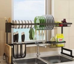 Sens Design Afwasrek Zwart - Afdruiprek - 82,5 Cm - RVS 11 Sens Design Afwasrek Zwart - Afdruiprek - 82,5 Cm - RVS -Schoonmaakartikelen Winkel 1200x1042