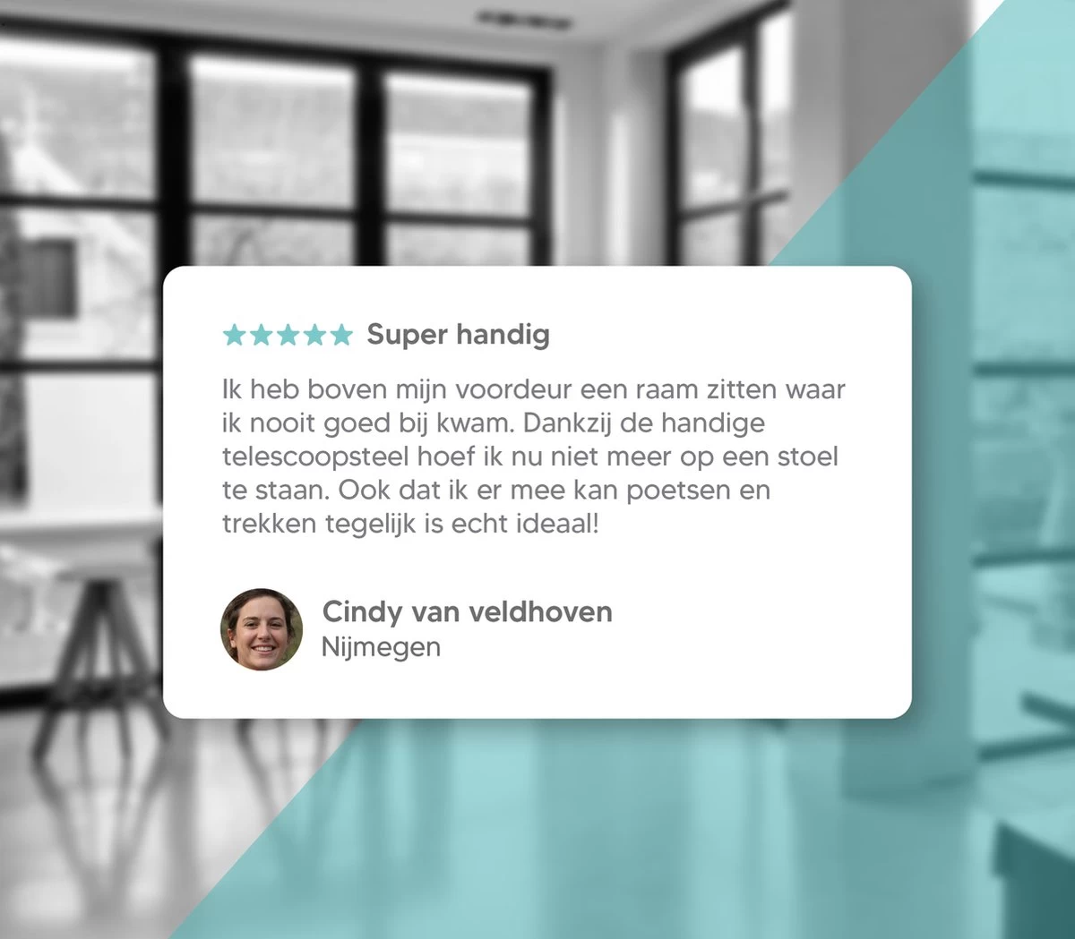 Johannes & Co Raamwisser Met Telescoopsteel 120cm Ruitenreiniger - Ramenwasser - Ramenwisser 8 Johannes & Co Raamwisser Met Telescoopsteel 120cm Ruitenreiniger - Ramenwasser - Ramenwisser - Afbeelding 6