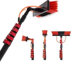 Merkloos Telescoopsteel Ramenwassen 4,6M - Met Borstel & Waterdoorvoer - Voor Ramen - Watertoevoer - Borstel -Schoonmaakartikelen Winkel 1200x1051 2