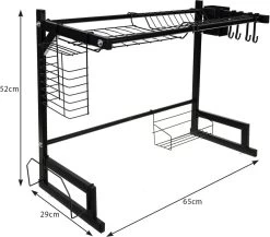Afdruiprek Droger Zwart Voor Bestek Boven De Gootsteen 65 Cm X 29 Cm X 52 Cm 18 Afdruiprek Droger Zwart Voor Bestek Boven De Gootsteen 65 Cm X 29 Cm X 52 Cm -Schoonmaakartikelen Winkel 1200x1052