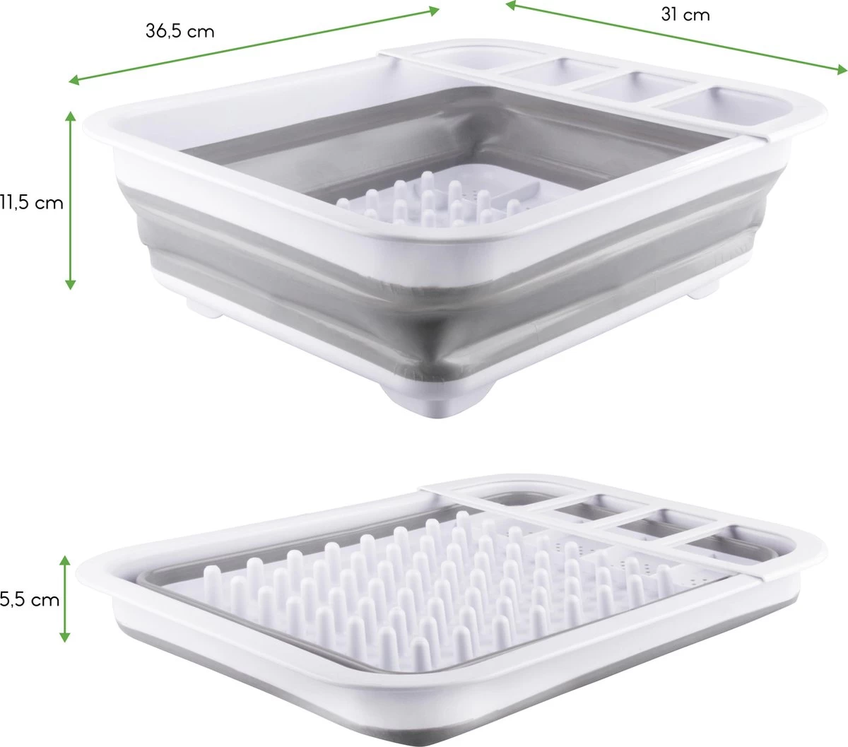 Merkloos Afdruiprek Voor Afwas - Afwasrek - Opvouwbaar - Inklapbaar - Compact - Vaatwasrek Met Bestekrekje 4 Merkloos Afdruiprek Voor Afwas - Afwasrek - Opvouwbaar - Inklapbaar - Compact - Vaatwasrek Met Bestekrekje - Afbeelding 2