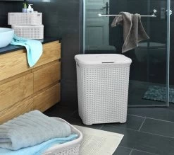 Curver Style Wasmand Met Deksel - 60L - Vintage Wit -Schoonmaakartikelen Winkel 1200x1064