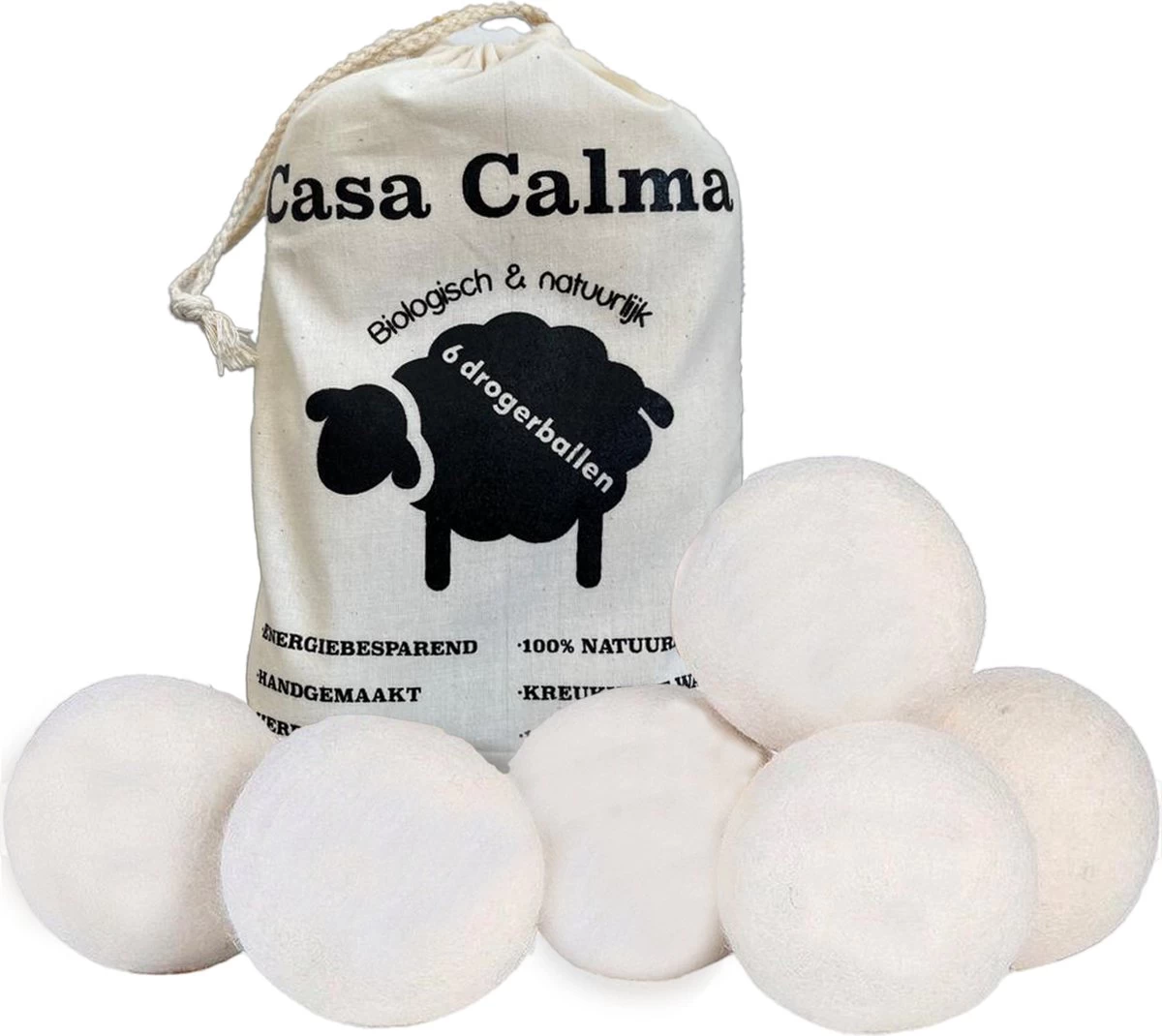 Casa Calma Drogerballen (6 Stuks) - Inclusief Opbergzakje - 100% Natuurlijk Schapenwol - Droger Ballen - Zero Waste Wasverzachter Bollen - Energiebesparend Drogen Met Droogbollen - Dryer Balls - Diervriendelijk & Milieuvriendelijk - Energie Besparen 3 Casa Calma Drogerballen (6 Stuks) - Inclusief Opbergzakje - 100% Natuurlijk Schapenwol - Droger Ballen - Zero Waste Wasverzachter Bollen - Energiebesparend Drogen Met Droogbollen - Dryer Balls - Diervriendelijk & Milieuvriendelijk - Energie Besparen