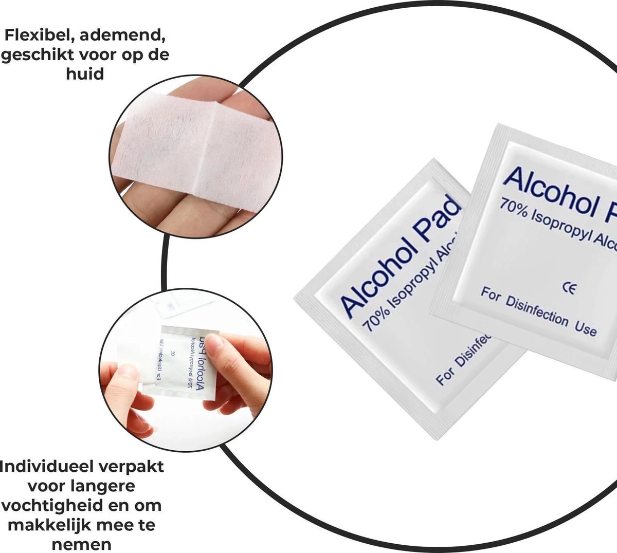 Merkloos Desinfectie Doekjes - 70% Isopropyl Alcohol - 200 Stuks 5 Merkloos Desinfectie Doekjes - 70% Isopropyl Alcohol - 200 Stuks - Afbeelding 3