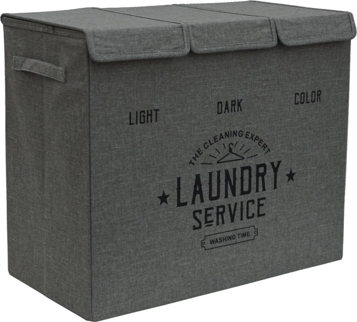 Wasmand 3 Vakken Met Deksel - 84L Wasverzamelaar Wassorteerder Opvouwbaar Groot 3 Wasmand 3 Vakken Met Deksel - 84L Wasverzamelaar Wassorteerder Opvouwbaar Groot