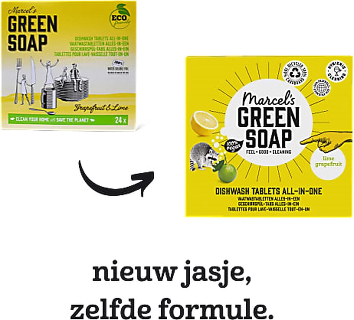Marcel's Green Soap Vaatwastabletten Grapefruit & Limoen - 25 Stuks 14 Marcel's Green Soap Vaatwastabletten Grapefruit & Limoen - 25 Stuks - Afbeelding 12