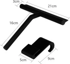 ATV PERFECTUM Douchewisser Zwart Met Ophangsysteem - Raamwisser- Trekker Douche - Silicone - 21cm X 16cm - Badkamer Accessoires - Douchewisser -Schoonmaakartikelen Winkel 1200x1087 2