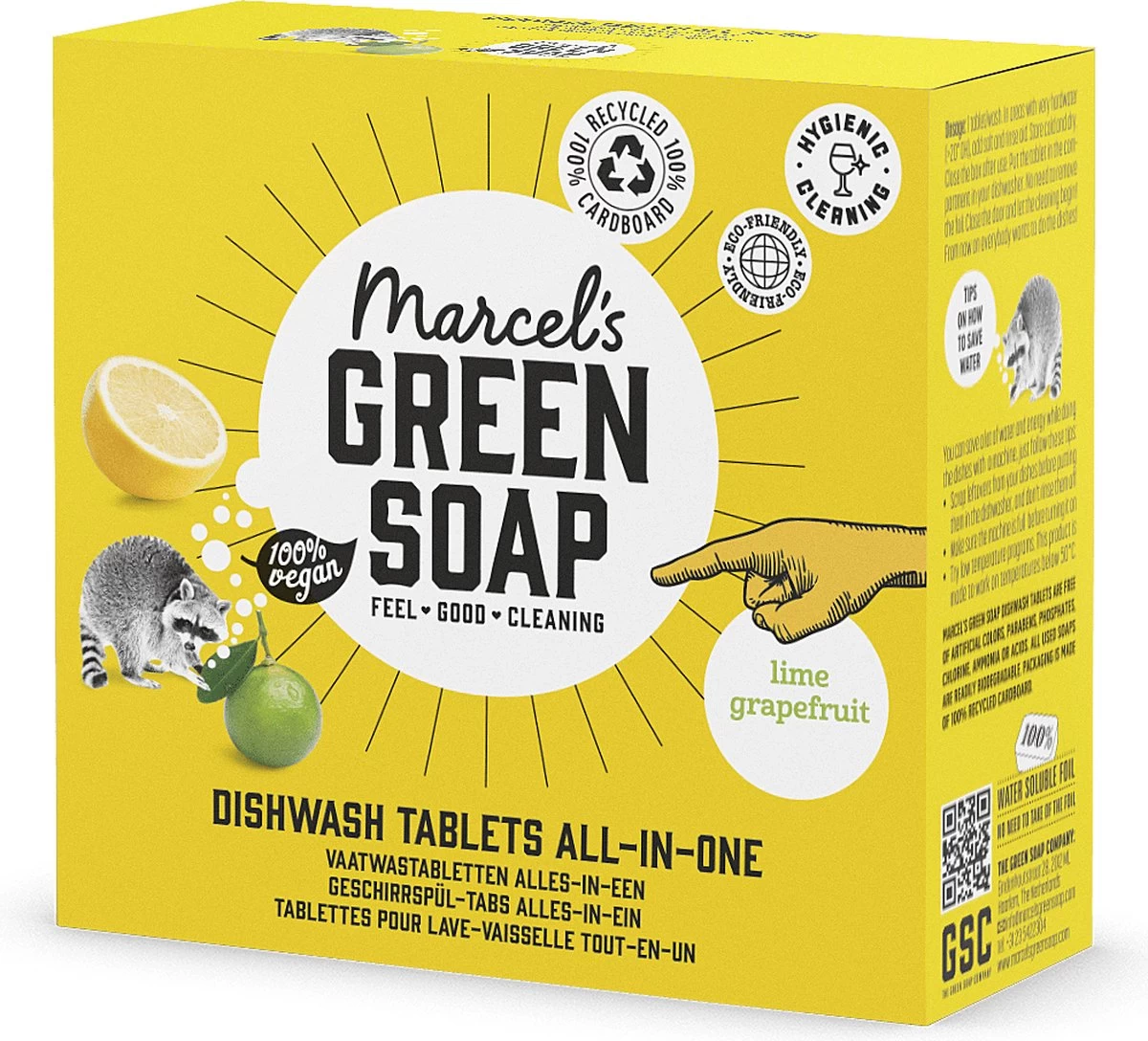 Marcel's Green Soap Vaatwastabletten Grapefruit & Limoen - 25 Stuks 3 Marcel's Green Soap Vaatwastabletten Grapefruit & Limoen - 25 Stuks