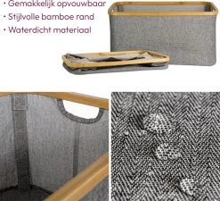 Gadgy Opvouwbare Wasmand - Heupwasmand 45 L - Opbergmand - Wasbox - Wasmanden - Grijs -Schoonmaakartikelen Winkel 1200x1094 1