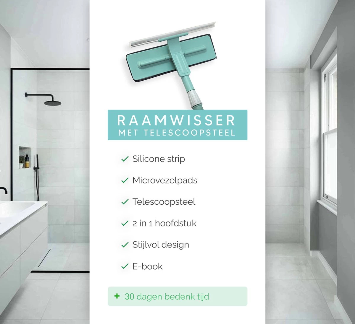 Johannes & Co Raamwisser Met Telescoopsteel 120cm Ruitenreiniger - Ramenwasser - Ramenwisser 11 Johannes & Co Raamwisser Met Telescoopsteel 120cm Ruitenreiniger - Ramenwasser - Ramenwisser - Afbeelding 9