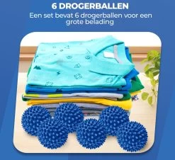 Roegaarden Drogerballen - Wasbollen - 6 Stuks - Siliconen - Sneller Droog - Anti-kreuk 17 Roegaarden Drogerballen - Wasbollen - 6 Stuks - Siliconen - Sneller Droog - Anti-kreuk -Schoonmaakartikelen Winkel 1200x1100