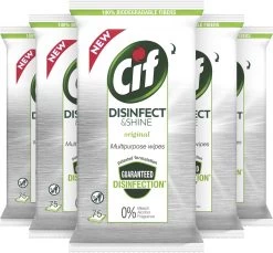 Cif Disinfect & Shine Wipes Doden 99,99% Van De Bacteriën Original Desinfecterende Schoonmaakdoekjes, Van 100% Biologisch Afbreekbaar Textiel 5 X 75 Doekjes 16 Cif Disinfect & Shine Wipes Doden 99,99% Van De Bacteriën Original Desinfecterende Schoonmaakdoekjes, Van 100% Biologisch Afbreekbaar Textiel 5 X 75 Doekjes -Schoonmaakartikelen Winkel 1200x1111