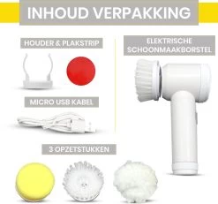 Lenga Elektrische Schoonmaakborstel - 5 In 1 Borstel - Oplaadbaar - Wasborstel - Schoonmaakmiddelen - Schrobborstels -Schoonmaakartikelen Winkel 1200x1123 3