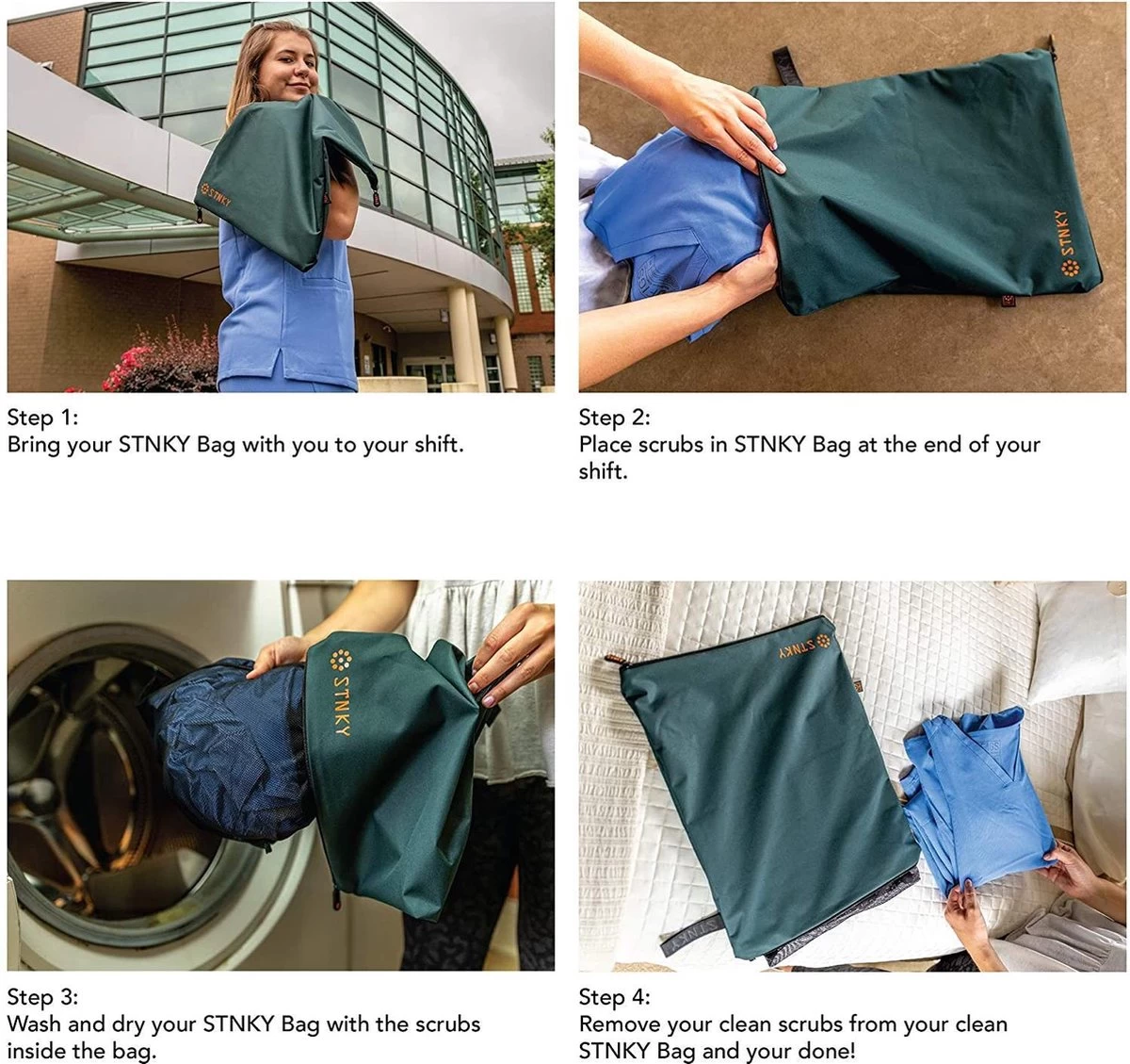 STNKY Pro Edition - Wasbare Sport, Reis- En Wastas - Groen - 13 Liter - Geurloos 9 STNKY Pro Edition - Wasbare Sport, Reis- En Wastas - Groen - 13 Liter - Geurloos - Afbeelding 7