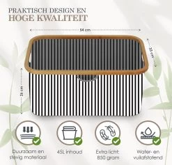MIRI Opvouwbare Wasmand – Heupwasmand – Gestreept – Wasmanden – Opbergmand – Wasbox – 45L – Bamboe – Laundry Basket -Schoonmaakartikelen Winkel 1200x1150 17