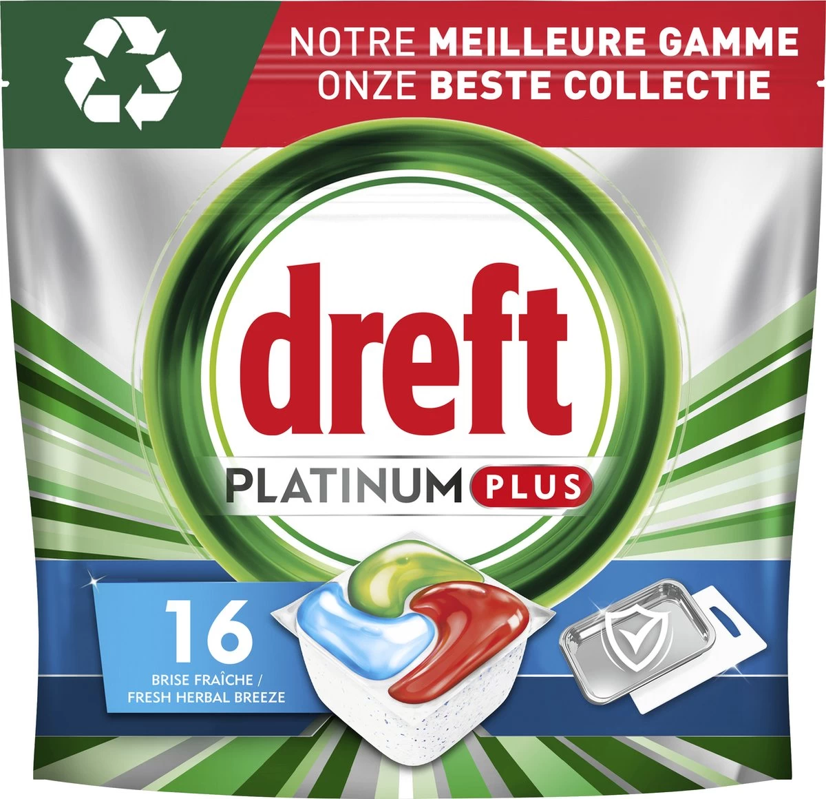 Dreft Platinum Plus All In One Machine Clean - Vaatwastabletten - 80 Tabletten 4 Dreft Platinum Plus All In One Machine Clean - Vaatwastabletten - 80 Tabletten - Afbeelding 2