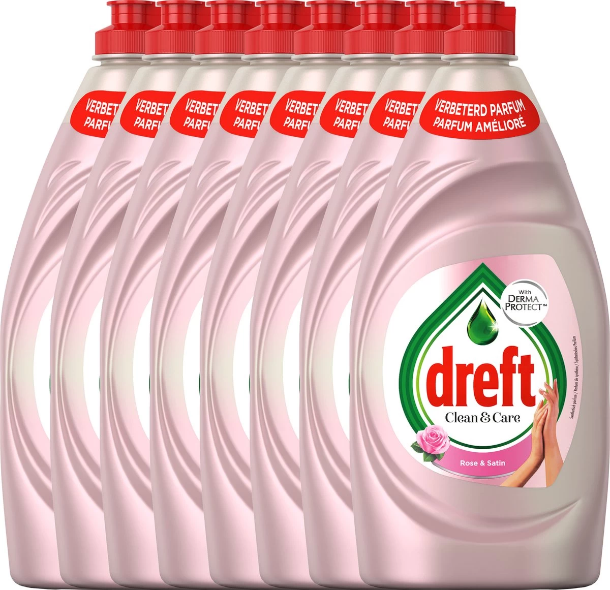Dreft Clean & Care Rose & Satin Afwasmiddel - 8x780ml - Voordeelverpakking 3 Dreft Clean & Care Rose & Satin Afwasmiddel - 8x780ml - Voordeelverpakking