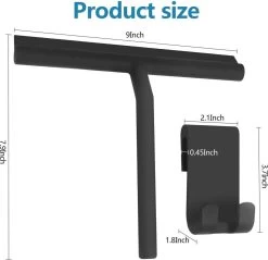 BOTC Douchewisser - Raamwisser - Silicone - 21cm X 16cm - Badkamer Accessoires -Zwart -Schoonmaakartikelen Winkel 1200x1161 9