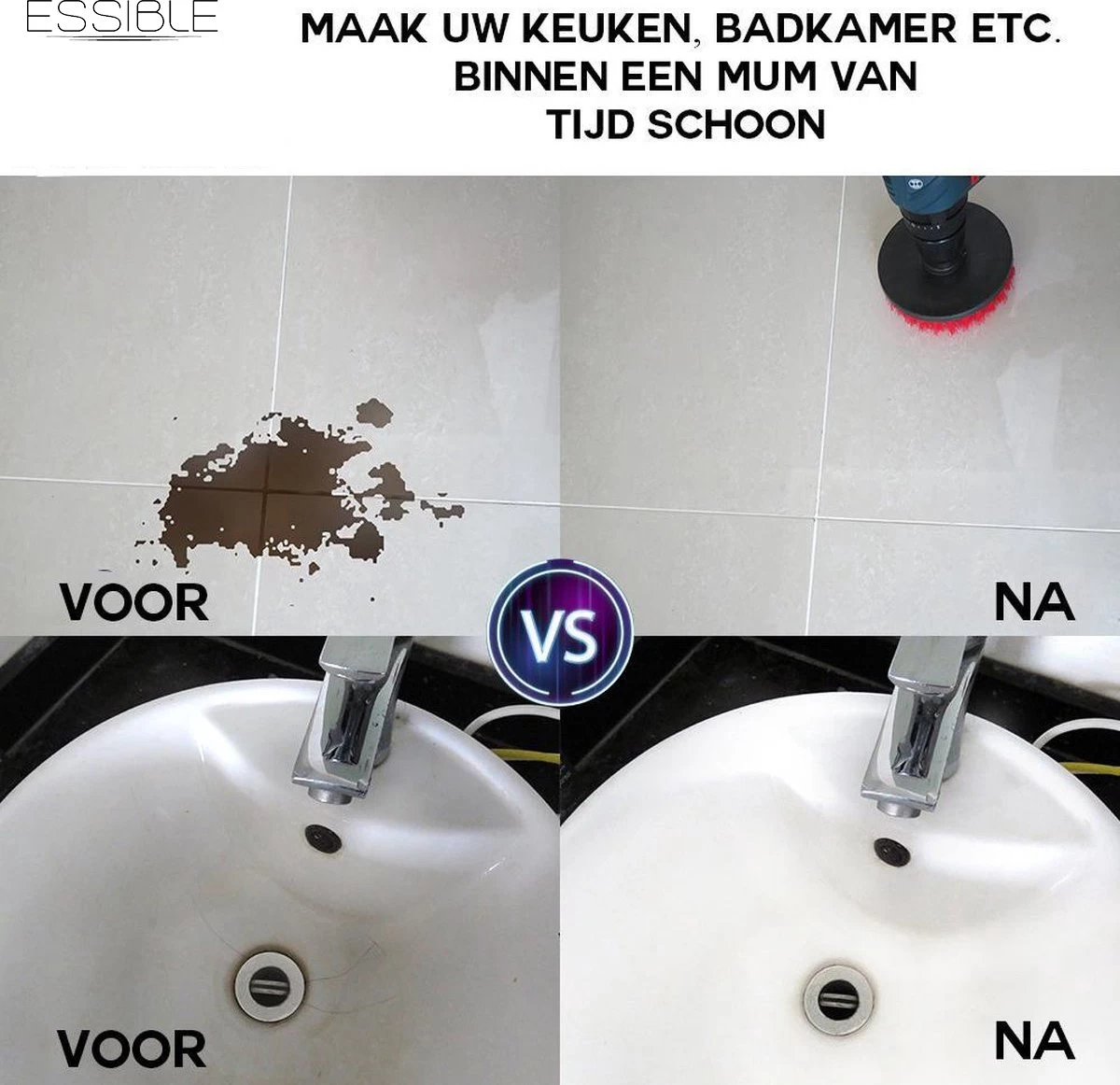 ESSIBLE Borstelboor - Set 20 Stuks - Schrobborstel - Polypropyleen - Borstel Boormachine - Schrobborstel - Schuurborstel - Automatische Reiniging - 20 Delige Borstelset Voor Boormachine 5 ESSIBLE Borstelboor - Set 20 Stuks - Schrobborstel - Polypropyleen - Borstel Boormachine - Schrobborstel - Schuurborstel - Automatische Reiniging - 20 Delige Borstelset Voor Boormachine - Afbeelding 3