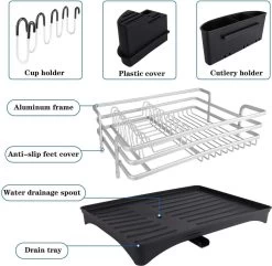 Doogo® Afdruiprek Met Bestekkorf En Lekbak Voor Keukenborden En Bestek Afdruiprek Met Draaibare Uitloop 12 Doogo® Afdruiprek Met Bestekkorf En Lekbak Voor Keukenborden En Bestek Afdruiprek Met Draaibare Uitloop -Schoonmaakartikelen Winkel 1200x1169 13